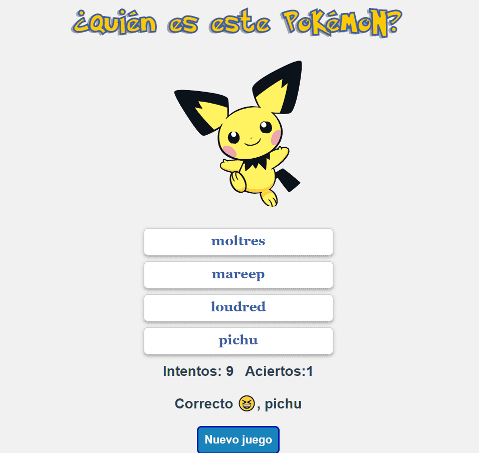Juego adivina el Pok茅mon